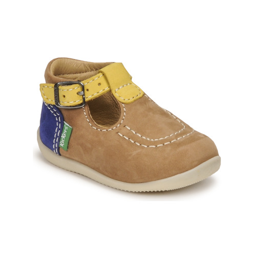 Shoes Boy Sandals Kickers BONBEK-2 Beige / Yellow / Marine