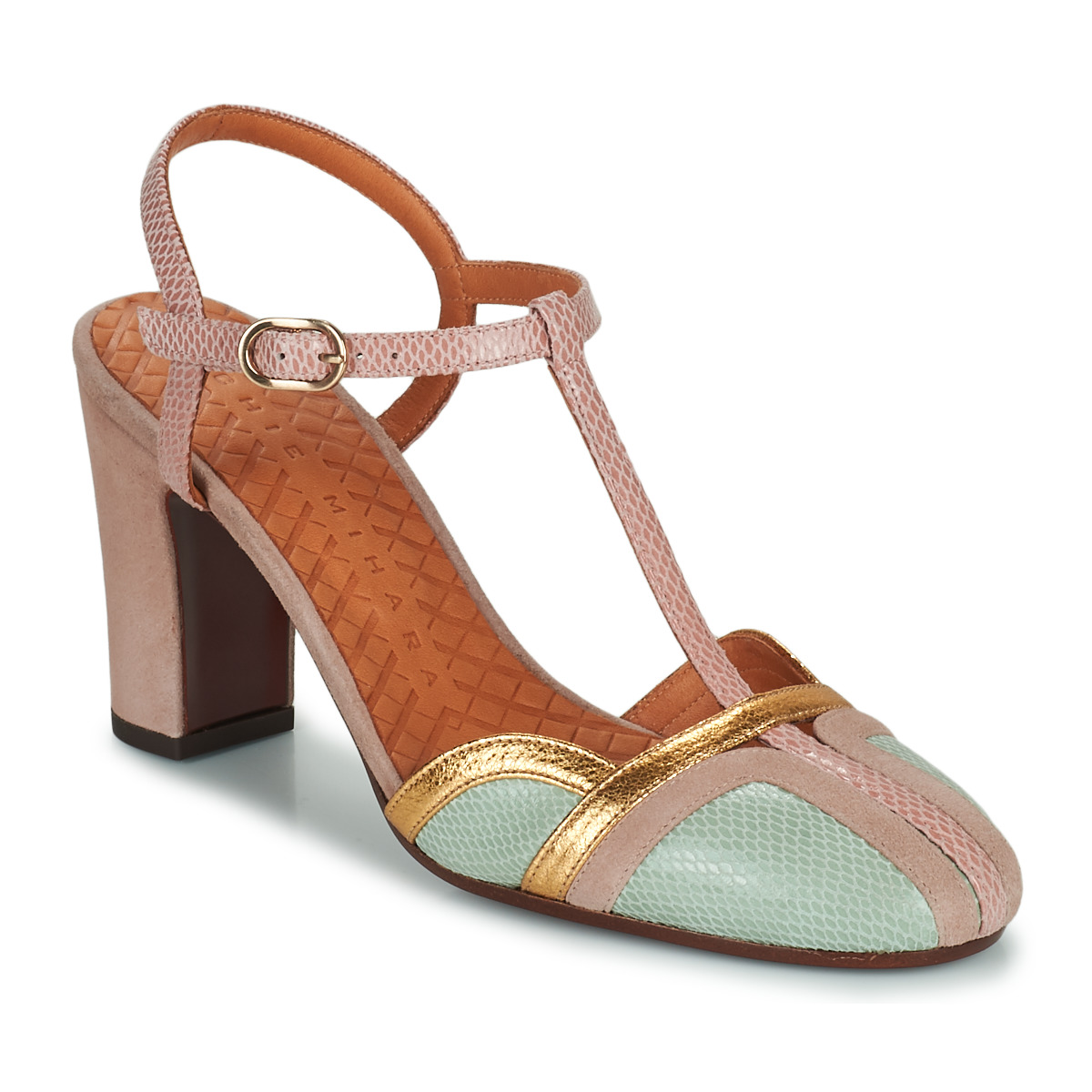 Shoes Women Heels Chie Mihara INMA Beige / Pink / Gold