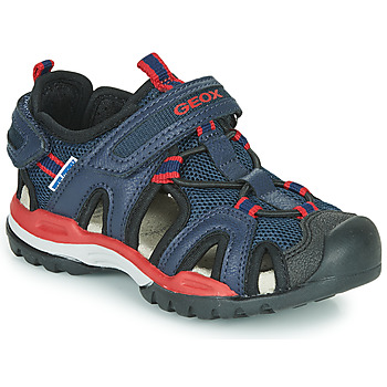 Shoes Boy Outdoor sandals Geox BOREALIS BOY Marine / Red