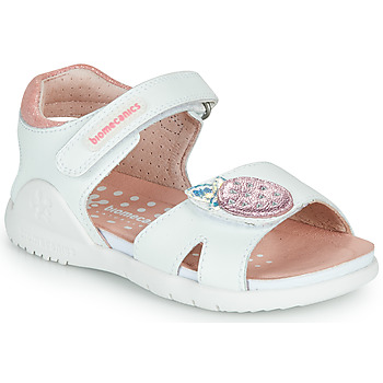 Shoes Girl Sandals Biomecanics 212163 White / Pink