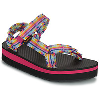 Shoes Girl Sandals Teva C MIDFORM FRAY Pink / Multicolour