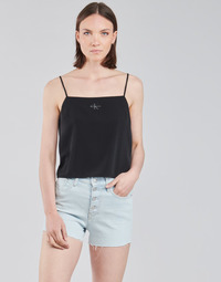 Clothing Women Tops / Blouses Calvin Klein Jeans MONOGRAM CAMI TOP Black