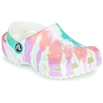 Shoes Girl Clogs Crocs CLASSIC TIE DYE GRAPHIC CLOG K White / Pink