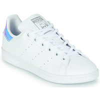 Shoes Girl Low top trainers adidas Originals STAN SMITH J SUSTAINABLE White / Iridescent