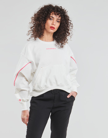 Clothing Women Sweaters Converse BLOCKED ALTERRAIN CREW White