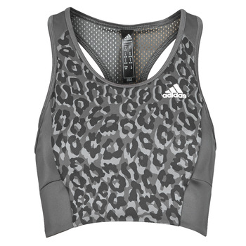 Clothing Women Tops / Sleeveless T-shirts adidas Performance W LEO BT Grey