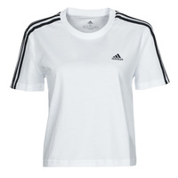 Clothing Women Short-sleeved t-shirts adidas Performance W 3S CRO T White