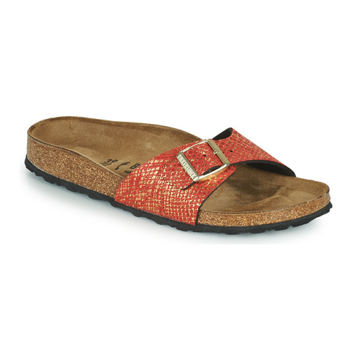 Shoes Women Mules Birkenstock MADRID Red / Gold
