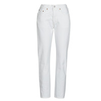 Clothing Women Boyfriend jeans Levi's 501 CROP White