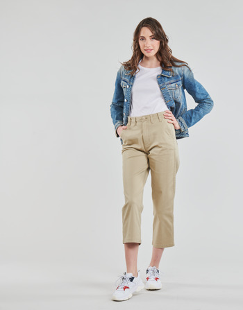 Clothing Women Chinos Tommy Jeans TJW HIGH RISE STRAIGHT Beige