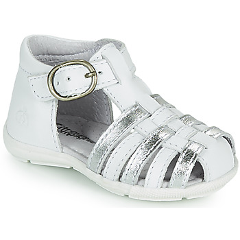 Shoes Girl Sandals Citrouille et Compagnie RINE White / Silver