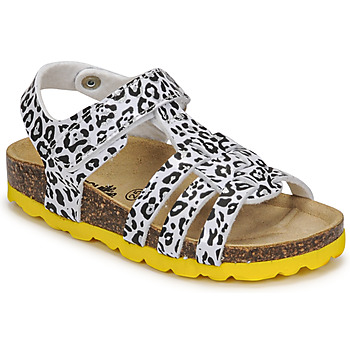 Shoes Girl Sandals Citrouille et Compagnie JANISOL Leopard / White / Black