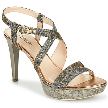Shoes Women Sandals NeroGiardini KARKI Grey / Gold