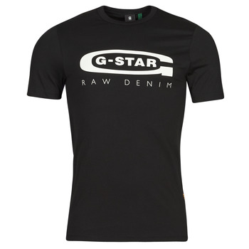 Clothing Men Short-sleeved t-shirts G-Star Raw GRAPHIC 4 SLIM Black