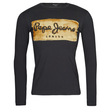 Clothing Men Long sleeved tee-shirts Pepe jeans CHARING LS Black