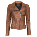Oakwood  CLIPS 6  womens Leather jacket in Brown