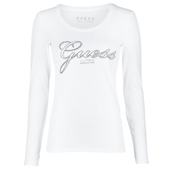 Clothing Women Long sleeved tee-shirts Guess LS CN RAISA TEE White
