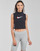 Clothing Women Tops / Sleeveless T-shirts Nike W NSW TANK MOCK PRNT Black