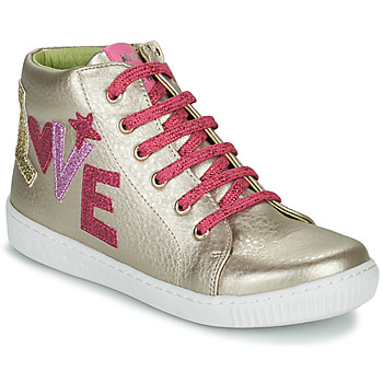 Shoes Girl Hi top trainers Agatha Ruiz de la Prada FLOW Beige / Pink