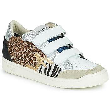 Shoes Women Low top trainers Serafini SAN DIEGO White / Silver / Leopard
