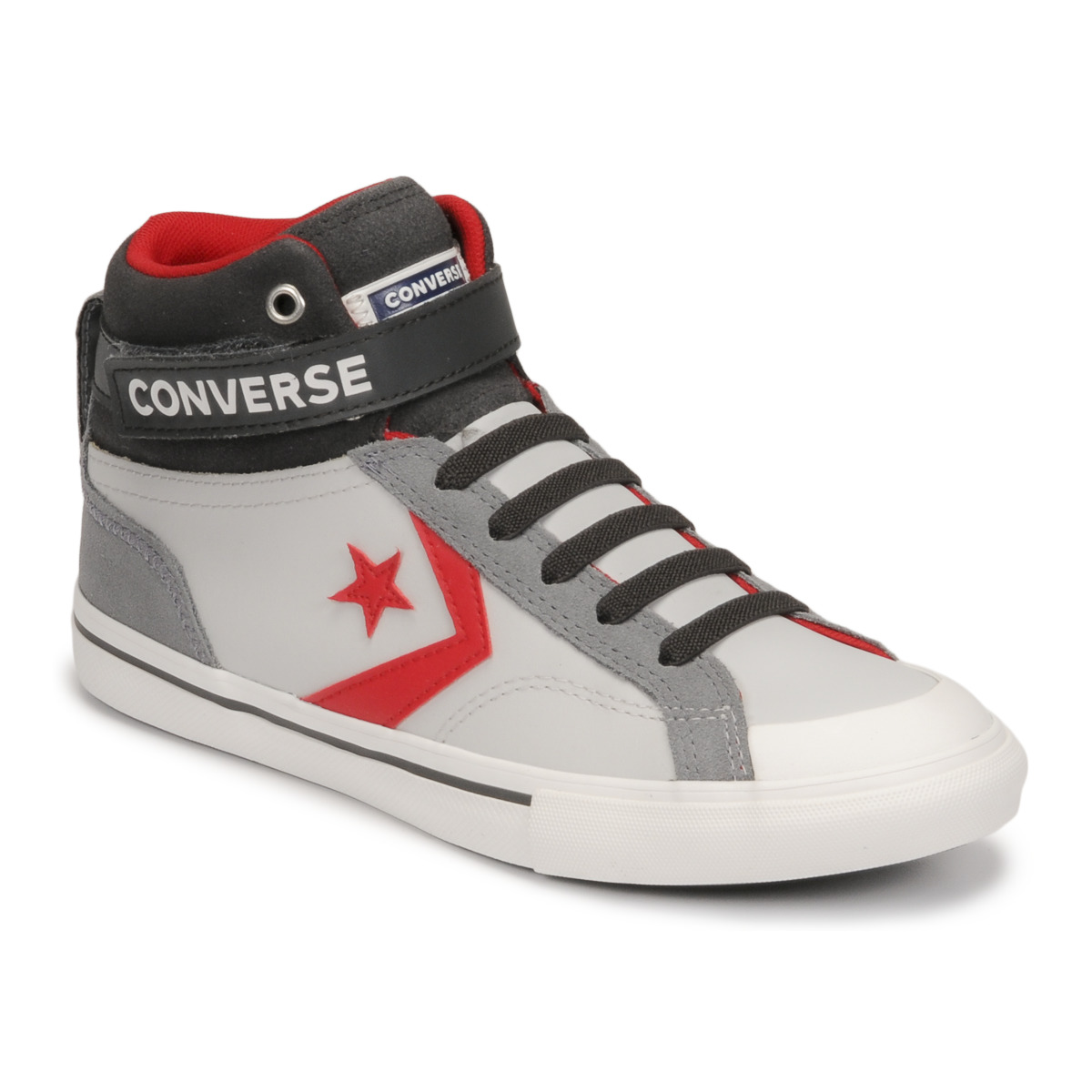 Converse PRO BLAZE STRAP LEATHER TWIST HI Grey - Free Delivery with  Rubbersole.co.uk ! - Shoes Hi top trainers Child £