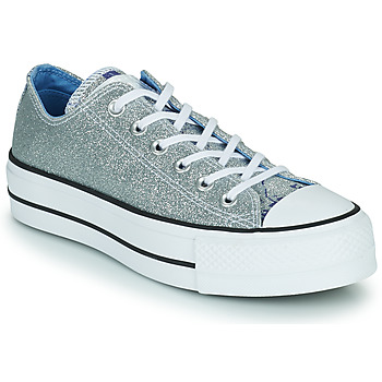 Shoes Women Hi top trainers Converse CHUCK TAYLOR ALL STAR LIFT HYBRID SHINE OX Silver