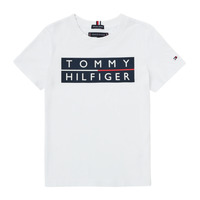 Clothing Boy Short-sleeved t-shirts Tommy Hilfiger TERRAD White