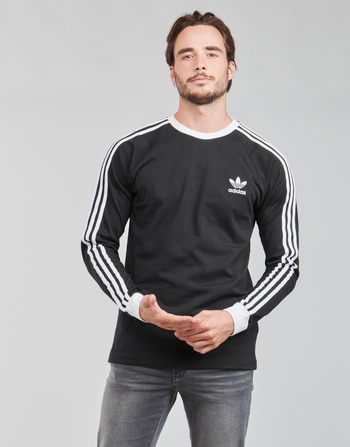 Clothing Men Long sleeved tee-shirts adidas Originals 3-STRIPES LS T Black