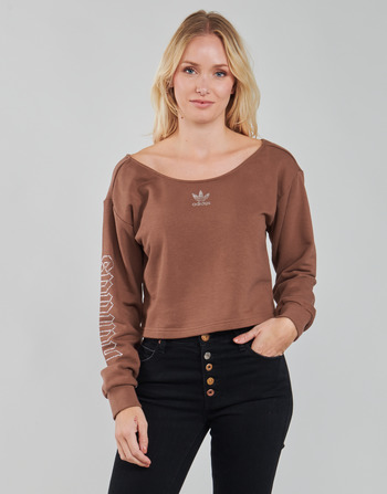 Clothing Women Sweaters adidas Originals SLOUCHY CREW? Brown