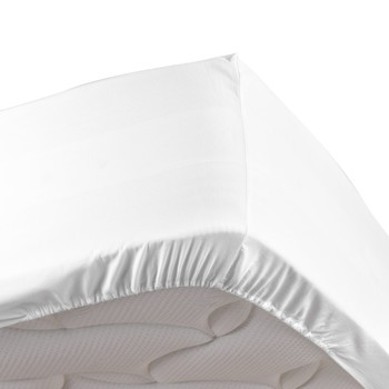 Home Fitted sheet Douceur d intérieur PERCALINE White