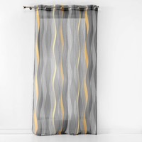 Home Sheer curtains Douceur d intérieur ONDULYS Grey / Anthracite