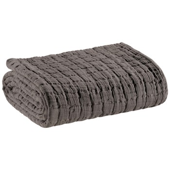Home Blankets / throws Vivaraise SWAMI Grey / Asphalt 