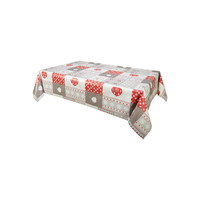 Home Tablecloth Habitable CHALETS - ROUGE - 140X250 CM Red