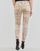 Clothing Women 5-pocket trousers Freeman T.Porter ALEXA CROPPED REPTILIA Beige / Brown