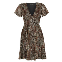 Clothing Women Short Dresses Guess LAVINIA DRESS Leopard