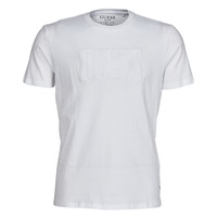 Clothing Men Short-sleeved t-shirts Guess SS BSC VELVET APPLIQUE LOGO TE White
