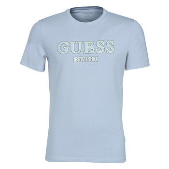 Clothing Men Short-sleeved t-shirts Guess POINT CN SS TEE Blue