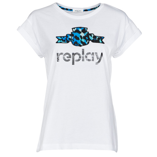 Clothing Women Short-sleeved t-shirts Replay W3525A White