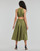 Clothing Women Long Dresses MICHAEL Michael Kors HALTER CTN MIDI DRESS Kaki