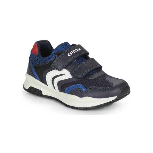 Shoes Boy Low top trainers Geox J PAVEL A Navy / Red