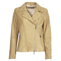 Clothing Women Leather jackets / Imitation leather Oakwood FLASH Beige