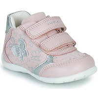 Shoes Girl Low top trainers Geox B ELTHAN GIRL A Pink / Silver