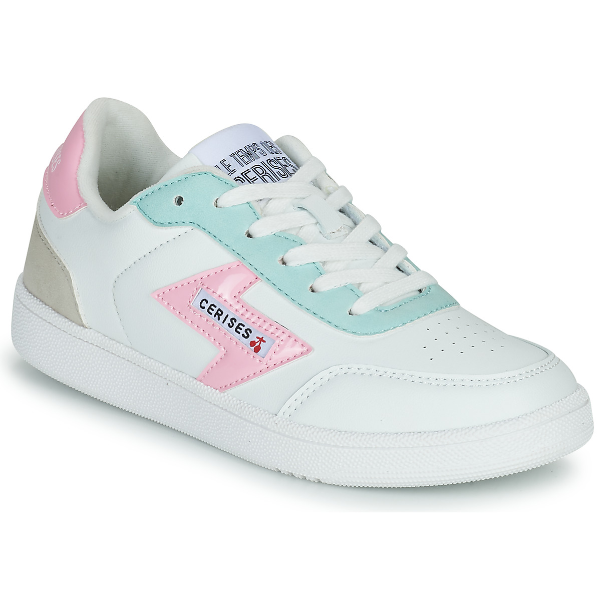 Shoes Women Low top trainers Le Temps des Cerises FLASH White / Pink