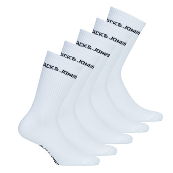 Underwear Men High socks Jack & Jones JACBASIC LOGO TENNIS X5 White