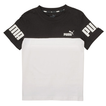 Clothing Boy Short-sleeved t-shirts Puma PUMA POWER TEE Black / White