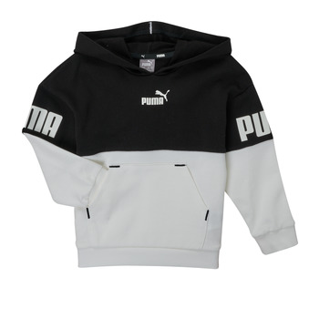Clothing Girl Sweaters Puma PUMA POWER BEST HOODIE Black / White