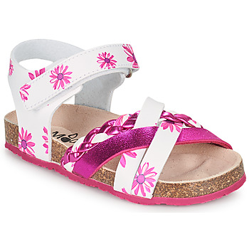 Shoes Girl Sandals Mod'8 KOENIA White / Pink