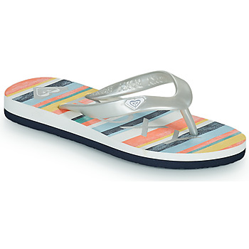 Shoes Girl Flip flops Roxy RG TAHITI VII White / Multicolour
