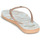 Shoes Women Flip flops Roxy BERMUDA PRINT White / Nude