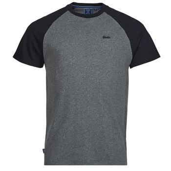 Clothing Men Short-sleeved t-shirts Superdry VINTAGE BASEBALL TEE Rich / Charcoal / Marl /  black